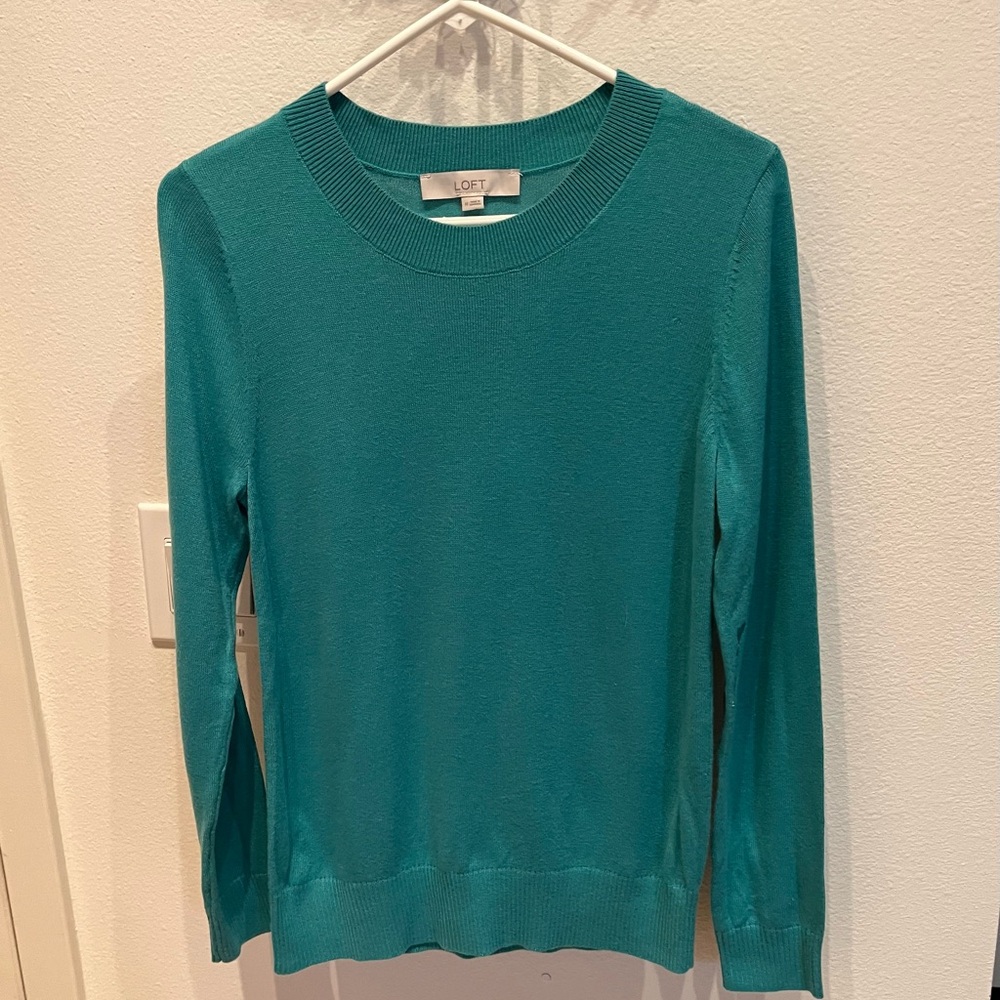LOFT Vibrant Teal Pullover